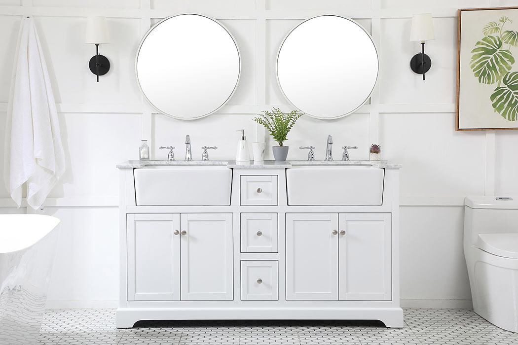 Elegant Bathroom Vanity - White (VF60260DWH)