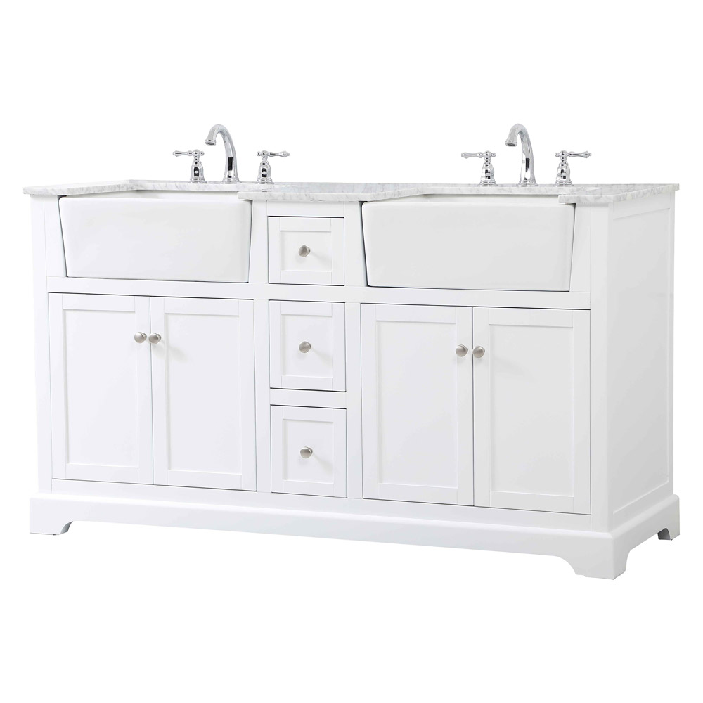 Elegant Bathroom Vanity - White (VF60260DWH)
