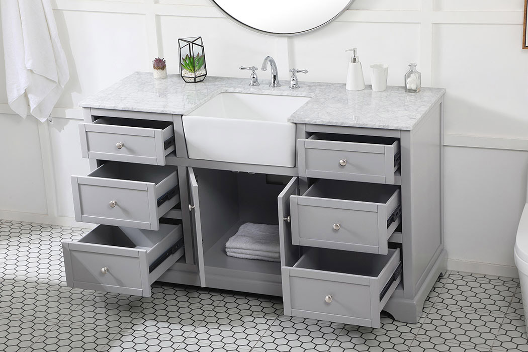 Elegant Bathroom Vanity - Gray (VF60260GR)