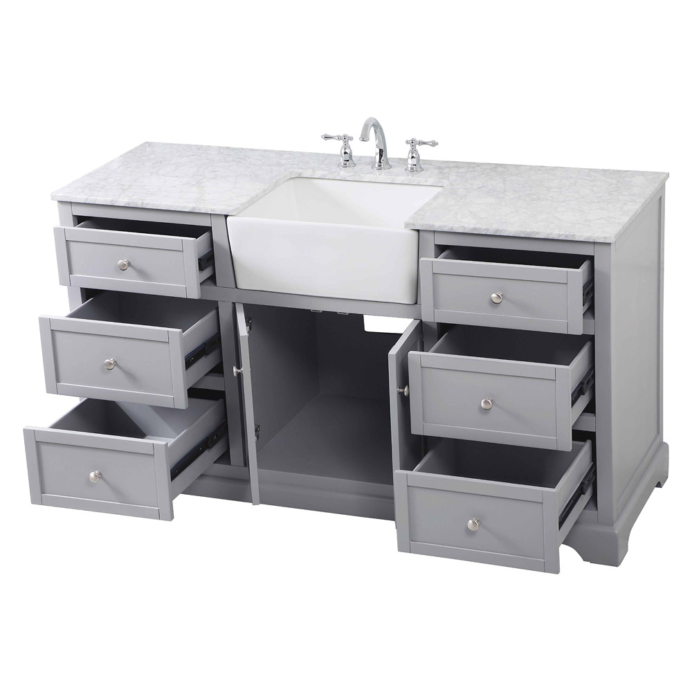 Elegant Bathroom Vanity - Gray (VF60260GR)