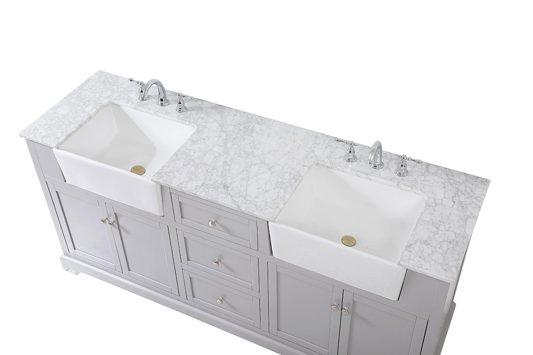 Elegant Bathroom Vanity - Gray (VF60272DGR)