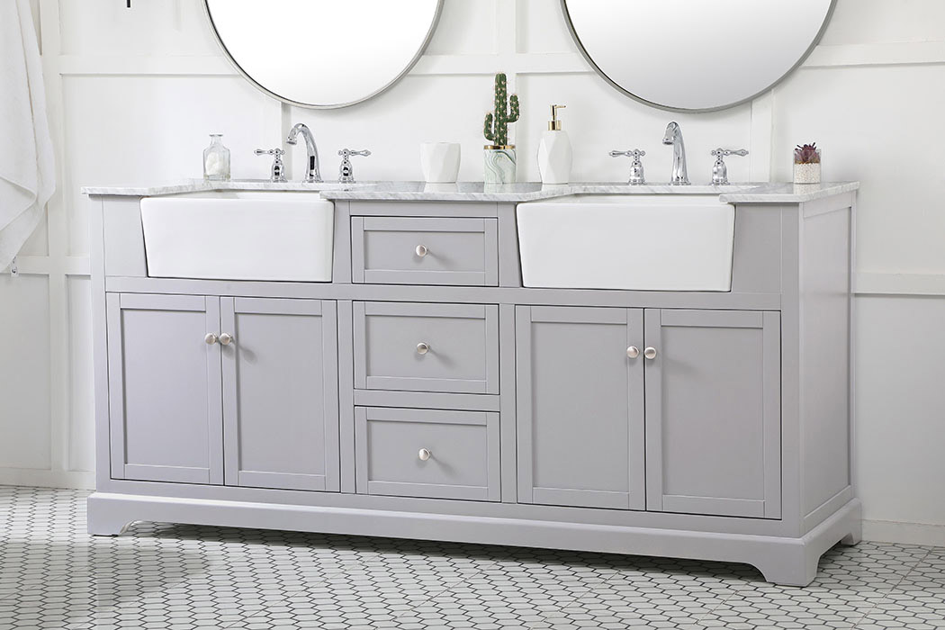 Elegant Bathroom Vanity - Gray (VF60272DGR)