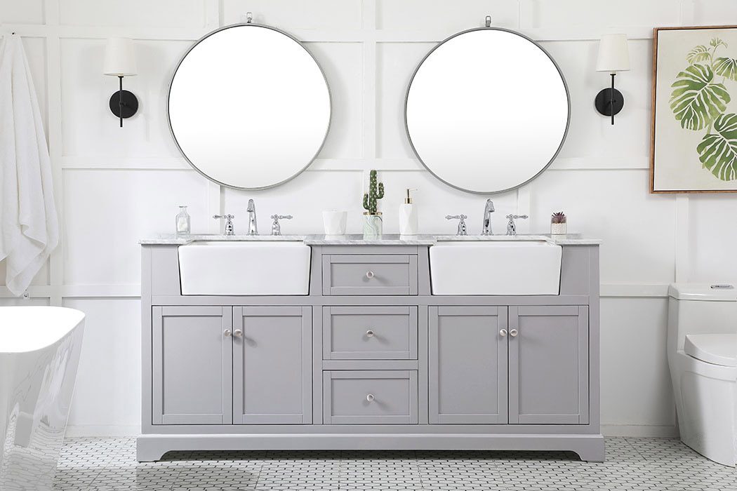Elegant Bathroom Vanity - Gray (VF60272DGR)
