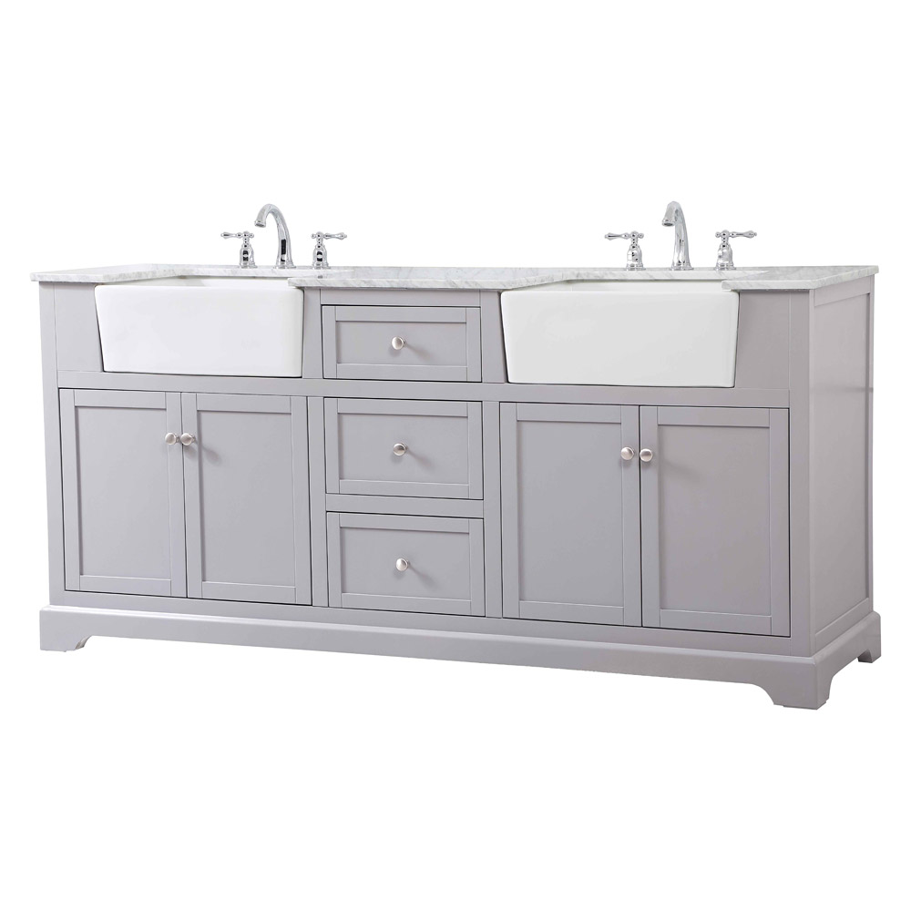 Elegant Bathroom Vanity - Gray (VF60272DGR)