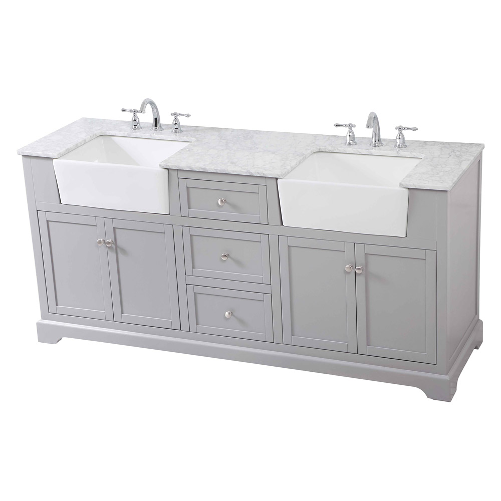 Elegant Bathroom Vanity - Gray (VF60272DGR)