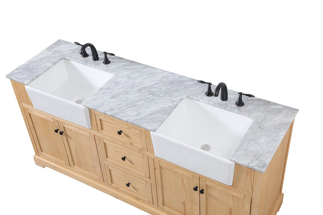 Elegant Bathroom Vanity - Natural Wood (VF60272DNW)