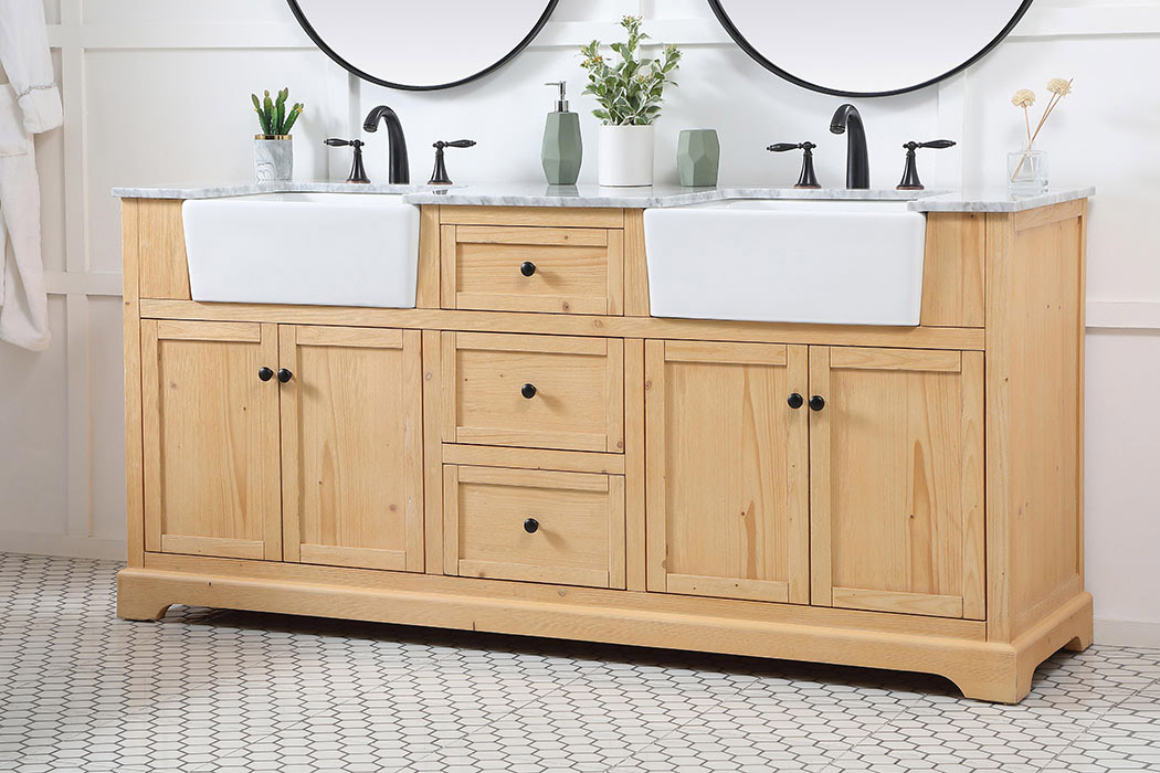 Elegant Bathroom Vanity - Natural Wood (VF60272DNW)