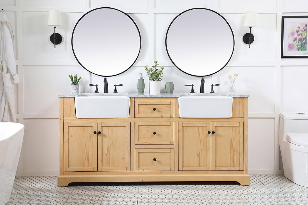 Elegant Bathroom Vanity - Natural Wood (VF60272DNW)