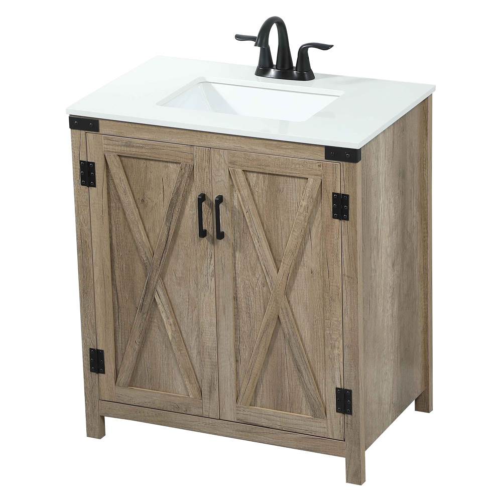Elegant Bathroom Vanity - Natural Wood (VF90230NT)