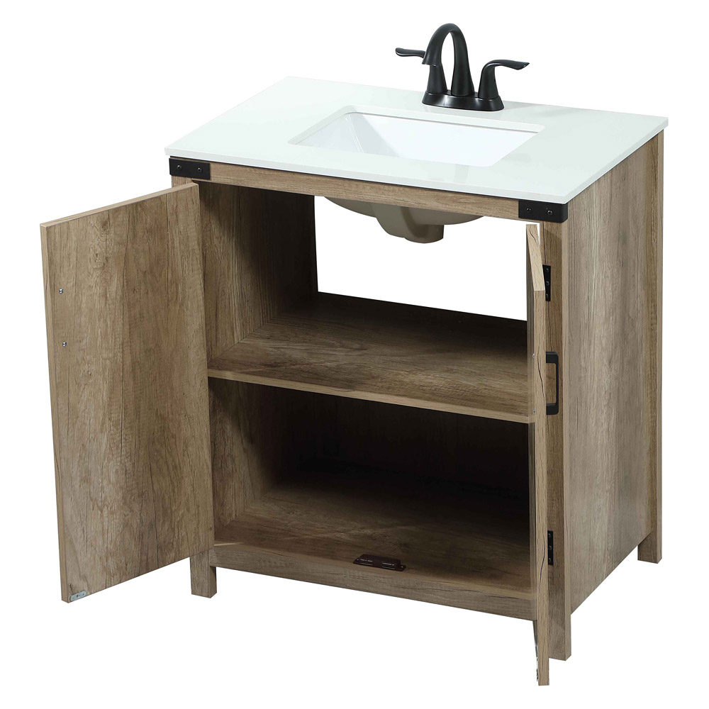 Elegant Bathroom Vanity - Natural Wood (VF90230NT)