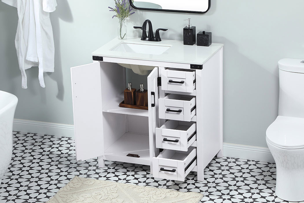 Elegant Bathroom Vanity - White (VF90232WH)