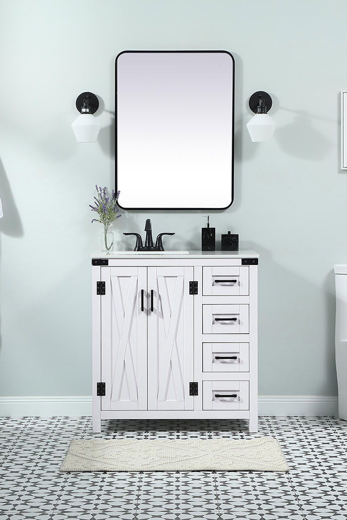 Elegant Bathroom Vanity - White (VF90232WH)