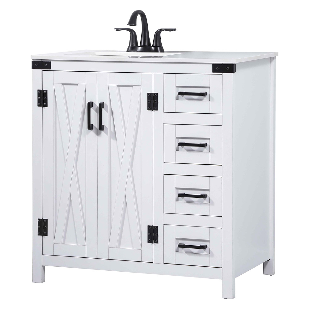 Elegant Bathroom Vanity - White (VF90232WH)