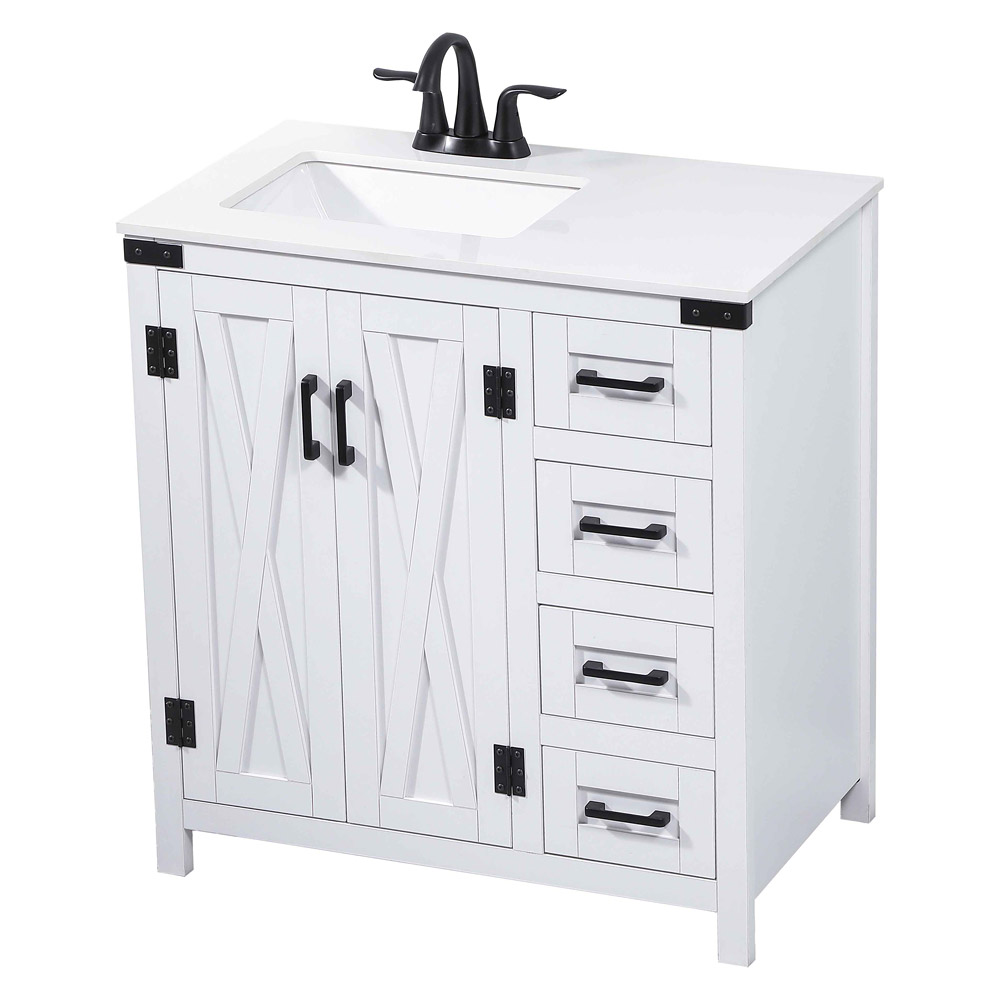 Elegant Bathroom Vanity - White (VF90232WH)