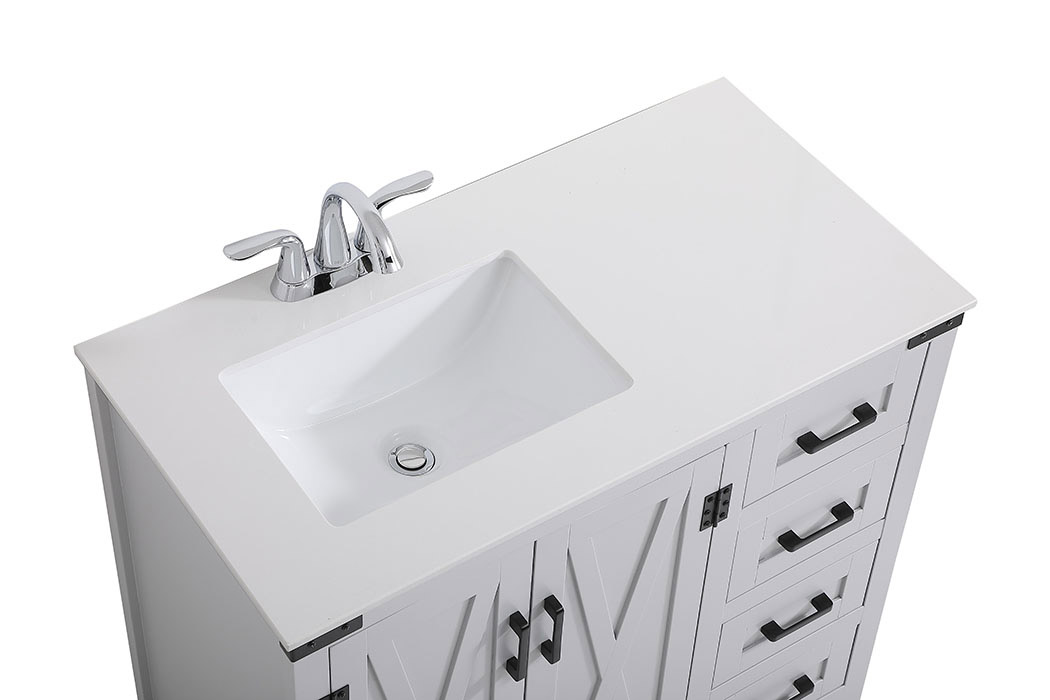 Elegant Bathroom Vanity - Gray (VF90236GR)