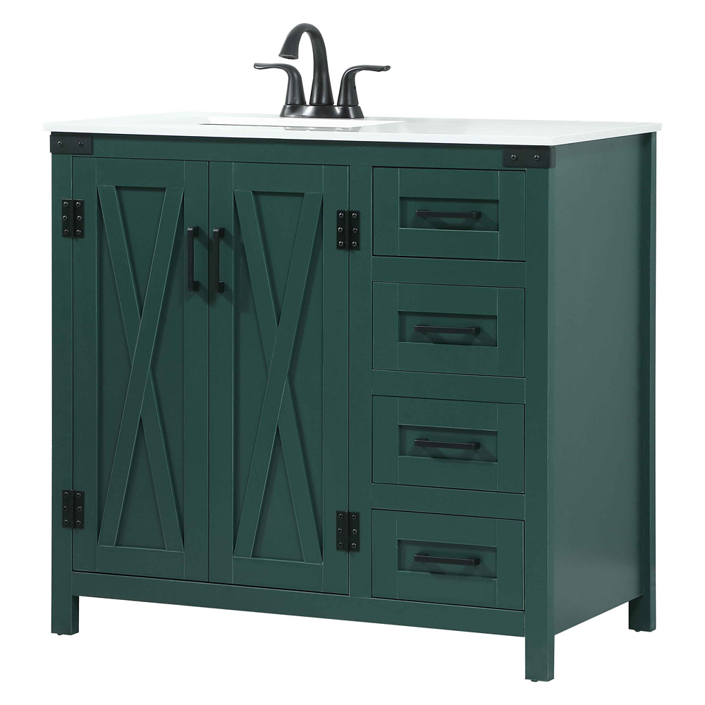 Elegant Bathroom Vanity - Green (VF90236MGN)