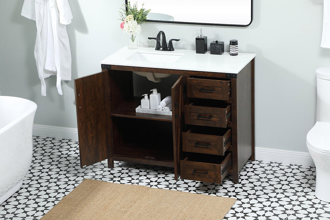 Elegant Bathroom Vanity - Espresso (VF90242EX)