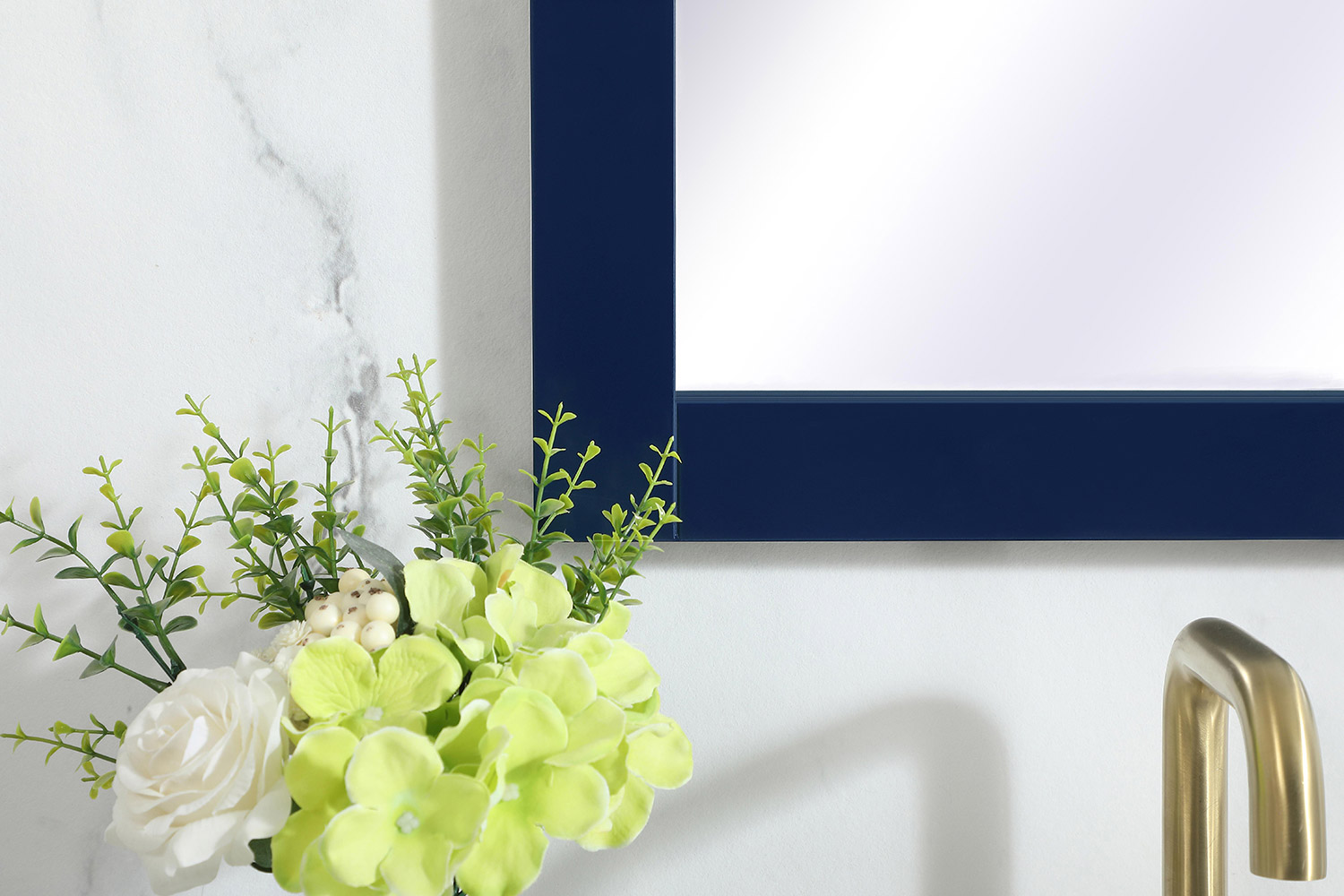 Elegant Wall Mirror - Blue, D 18", H 32" (VM21832BL)