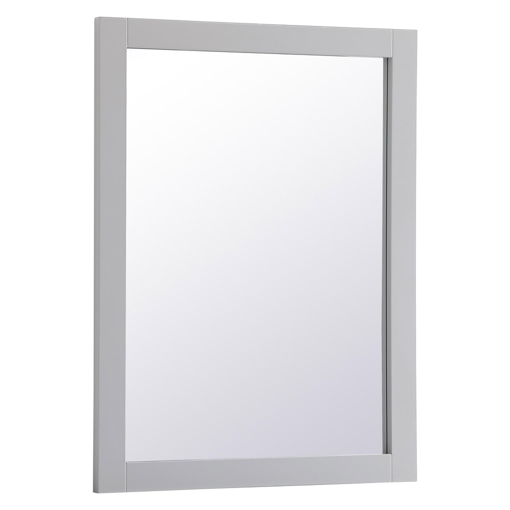 Elegant Wall Mirror - Gray, D 24", H 32" (VM22432GR)
