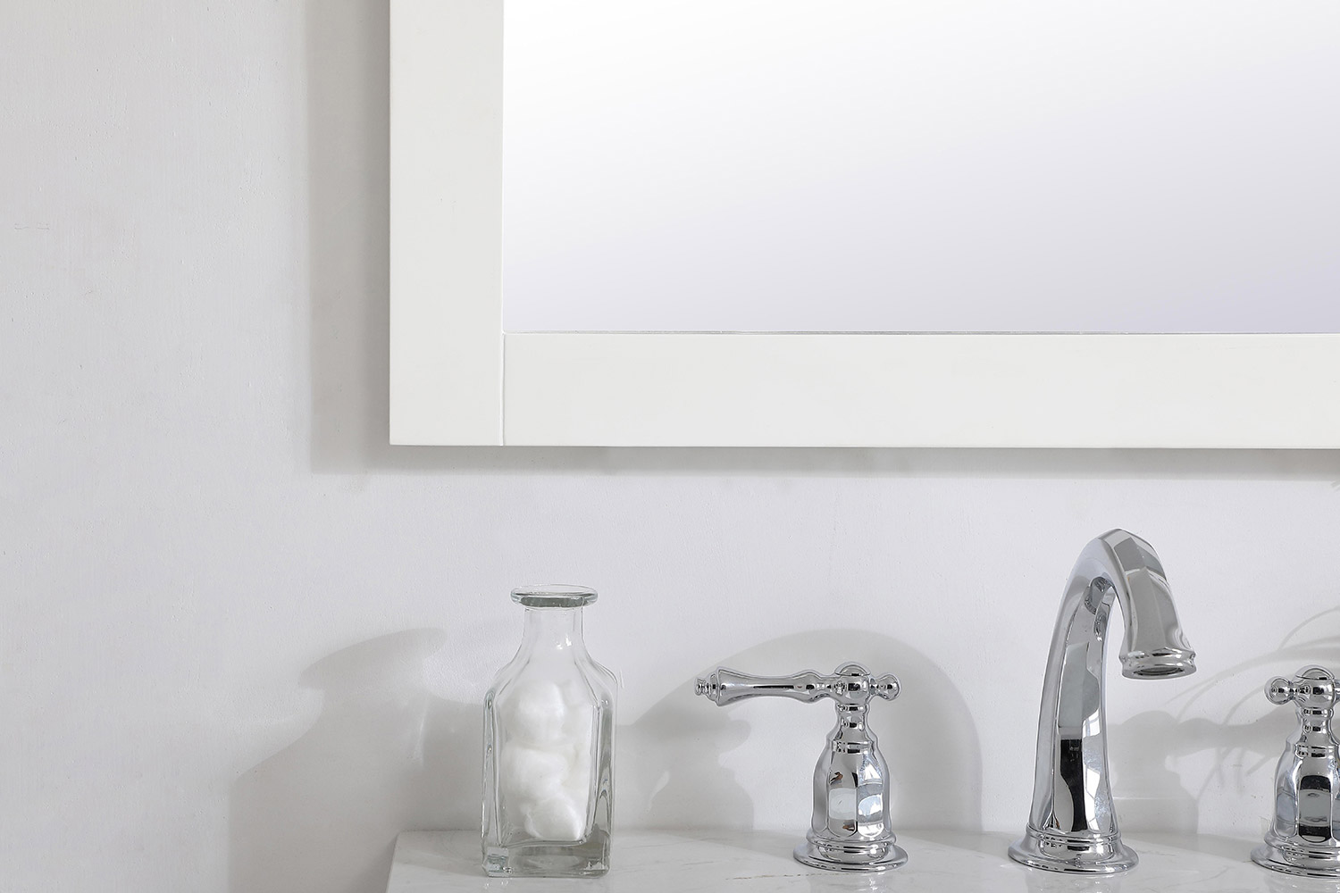 Elegant Wall Mirror - White, D 24", H 32" (VM22432WH)