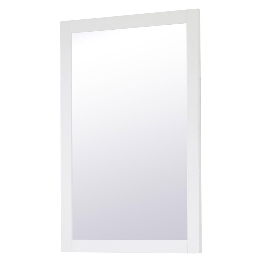 Elegant Wall Mirror - White, D 24", H 36" (VM22436WH)