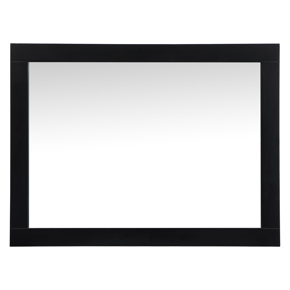 Elegant Wall Mirror - Black, D 27", H 36" (VM22736BK)