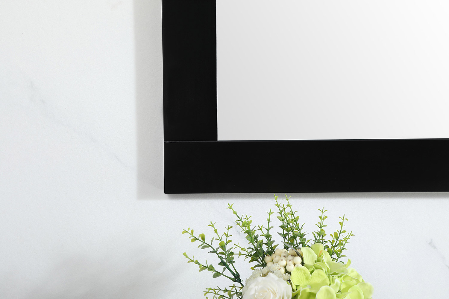 Elegant Wall Mirror - Black, D 72", H 36" (VM27236BK)