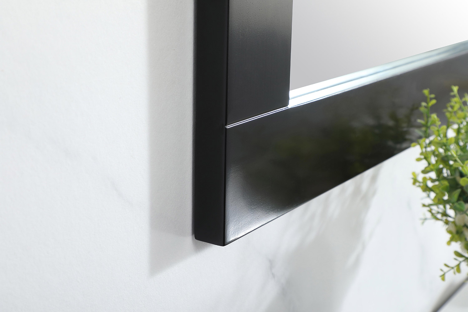 Elegant Wall Mirror - Black, D 72", H 36" (VM27236BK)
