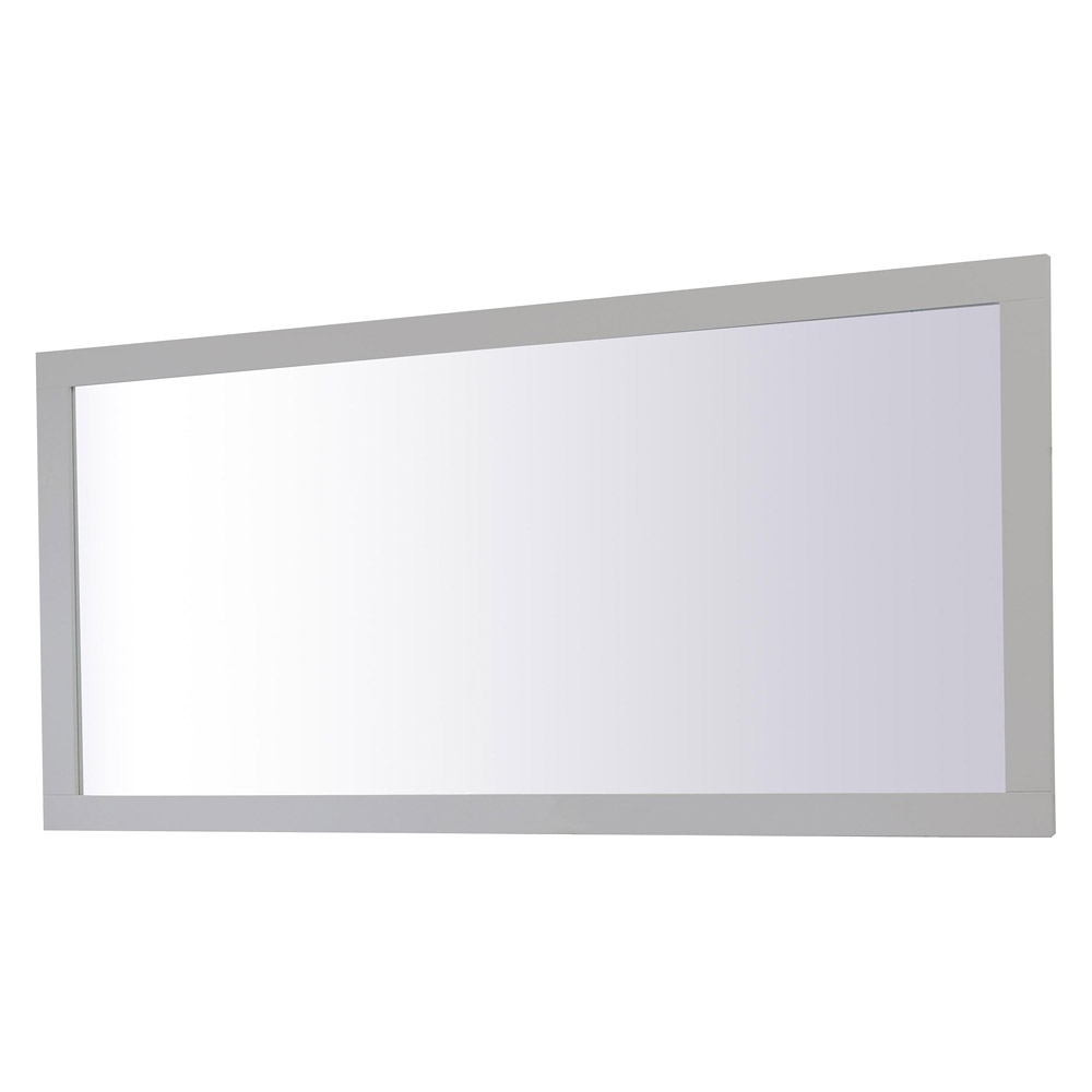 Elegant Wall Mirror - Gray, D 72", H 36" (VM27236GR)