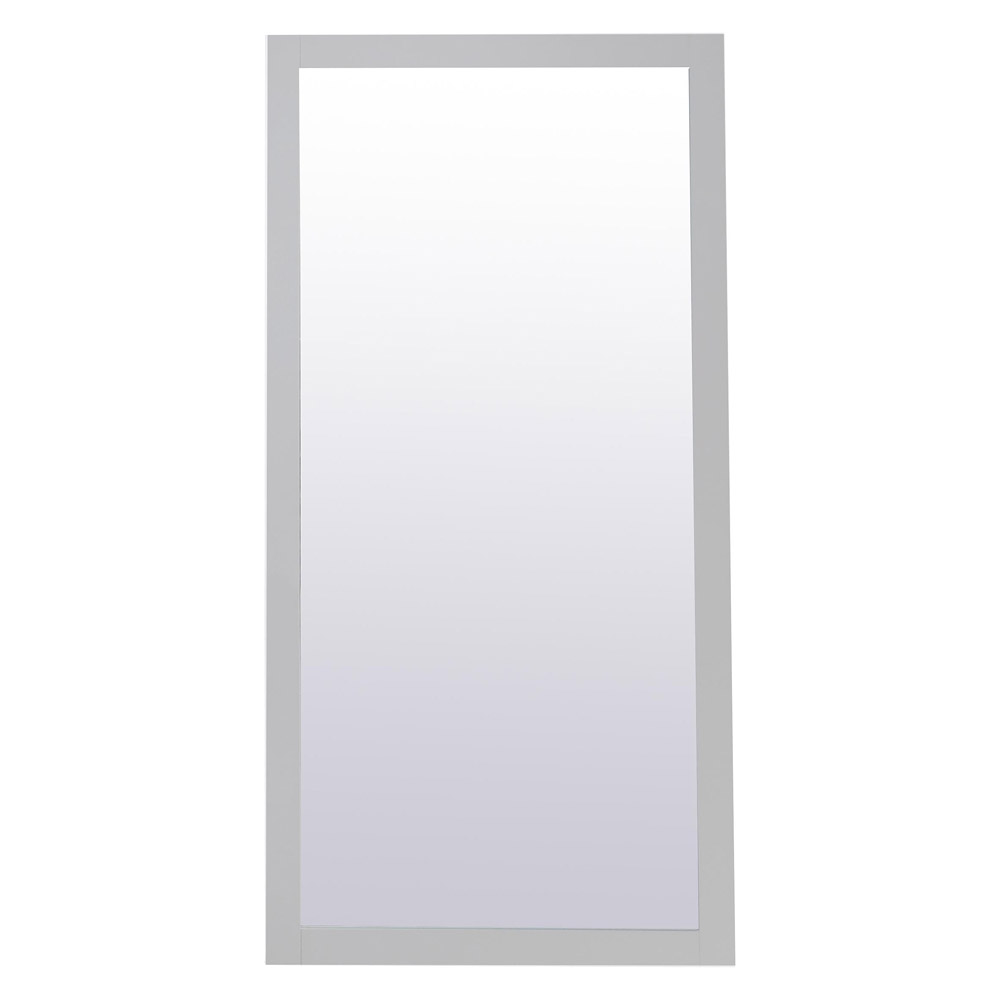 Elegant Wall Mirror - Gray, D 72", H 36" (VM27236GR)