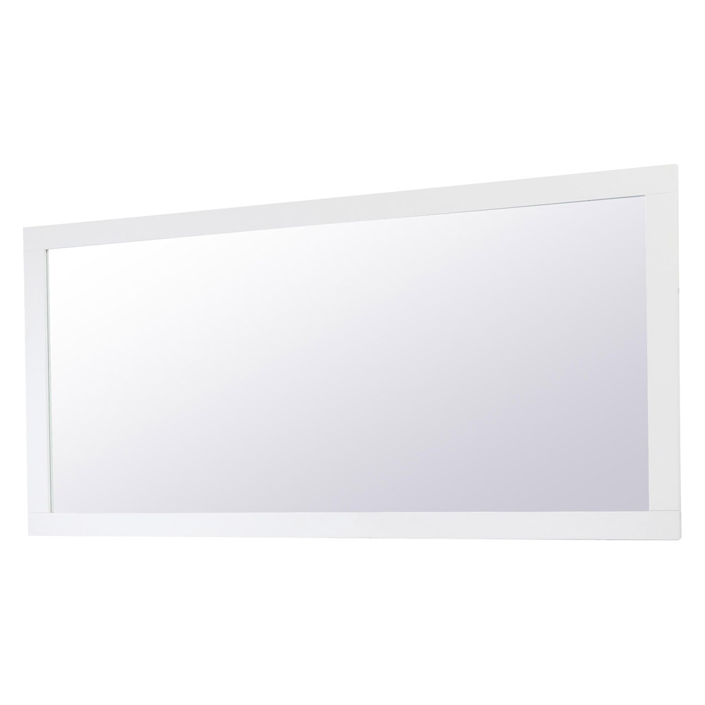Elegant Wall Mirror - White, D 72", H 36" (VM27236WH)