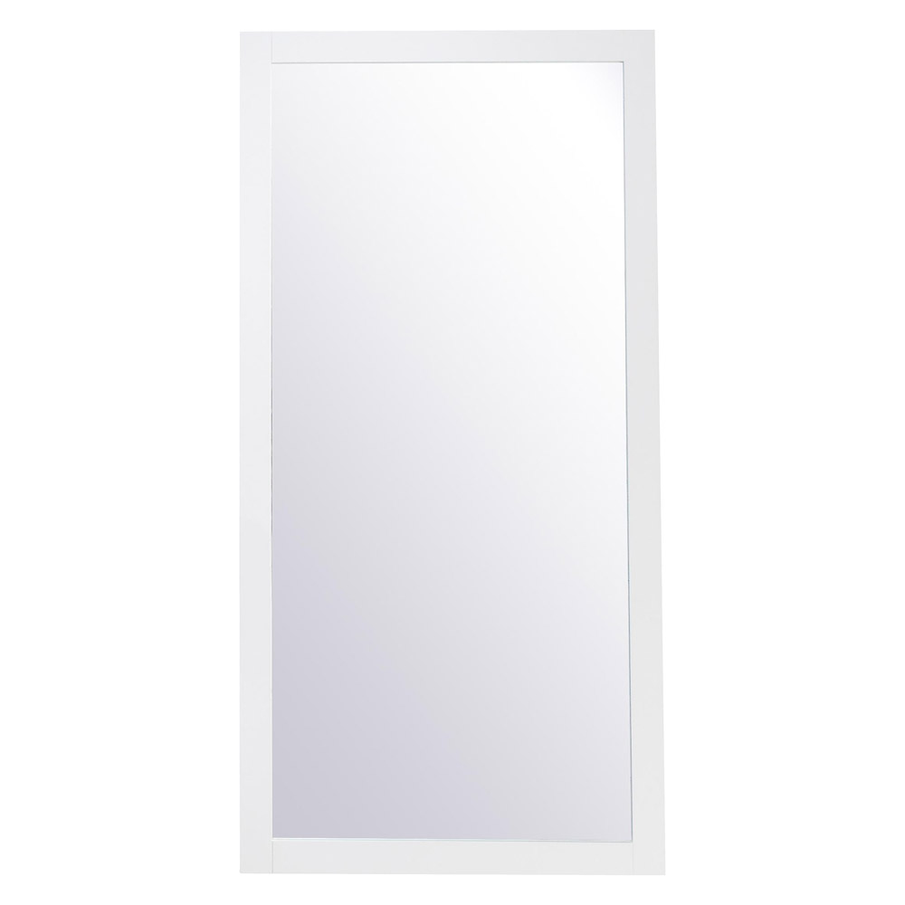 Elegant Wall Mirror - White, D 72", H 36" (VM27236WH)