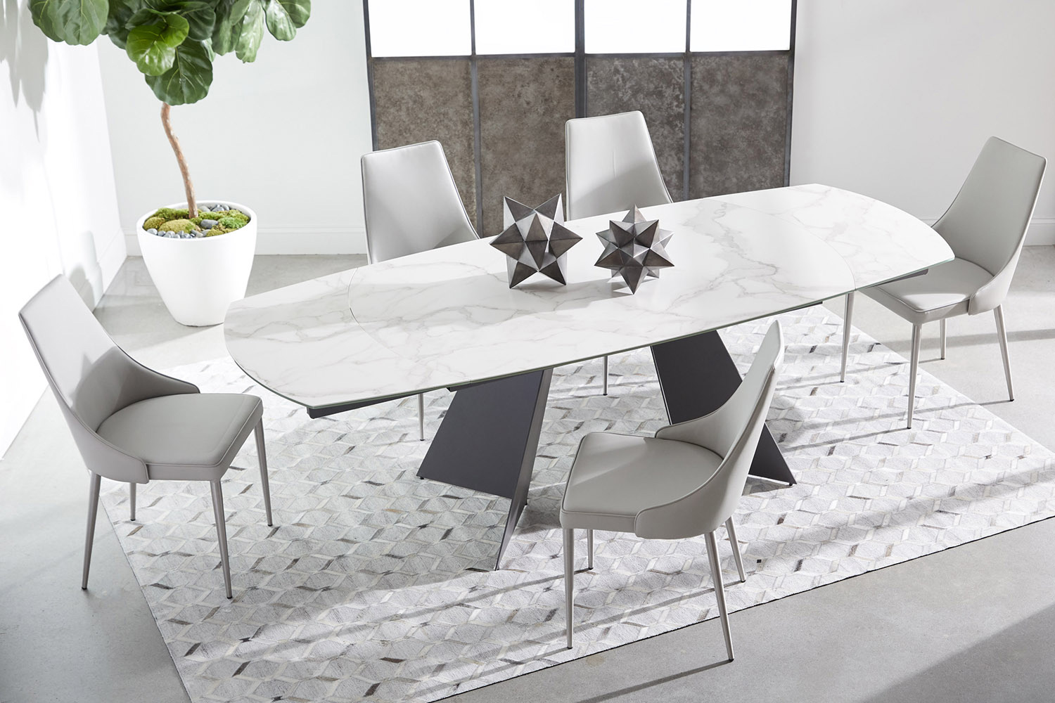Essentials - Meridian Ivy Dining Chair, Set of 2 in Light Grey
