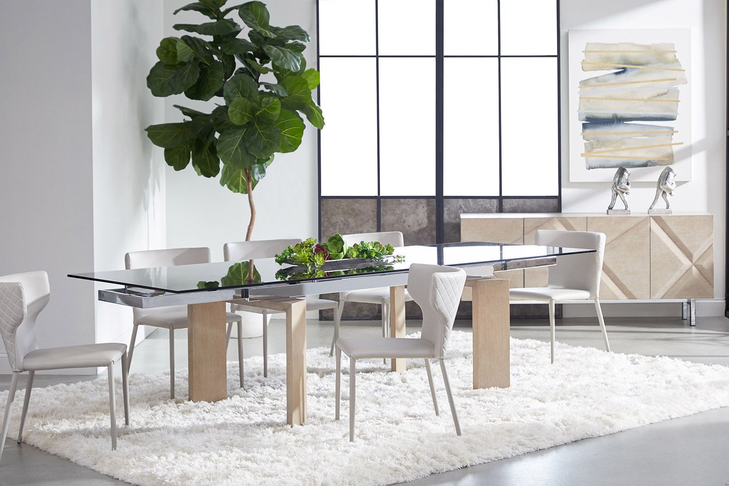 Essentials - Meridian Atticus Media Sideboard in Natural Gray