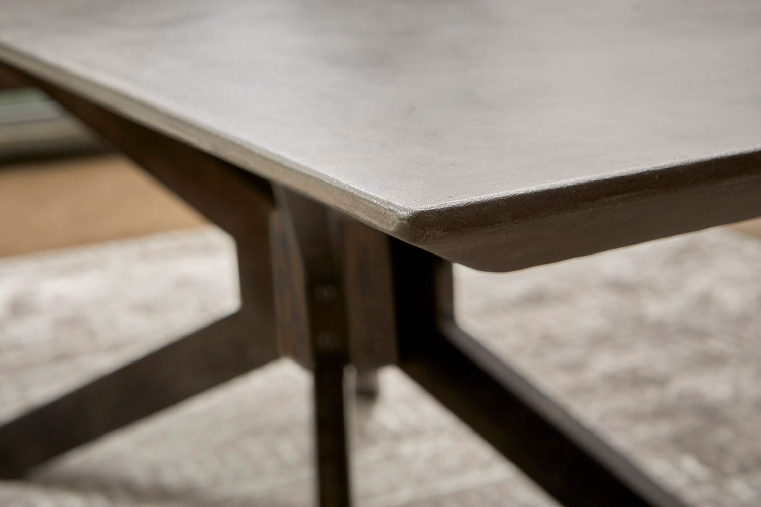 Essentials District Industry Rectangle Dining Table - Ash Grey