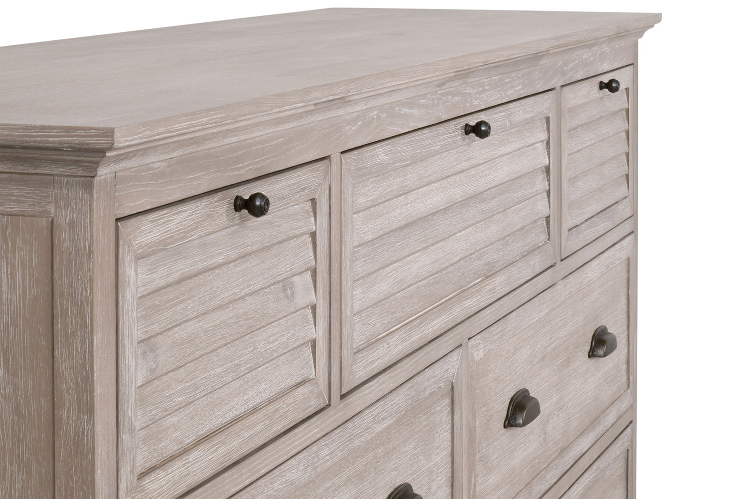 Essentials - Traditions Eden 7-Drawer Media Dresser in Natural Gray Acacia
