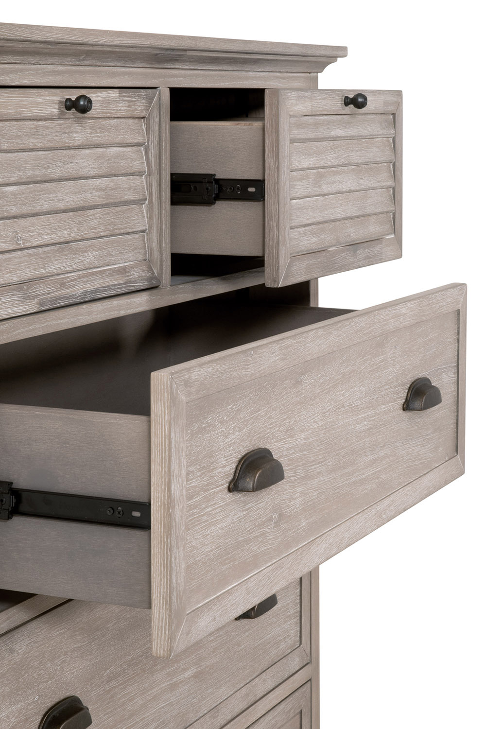 Essentials - Eden 5-Drawer High Chest in Natural Gray Acacia