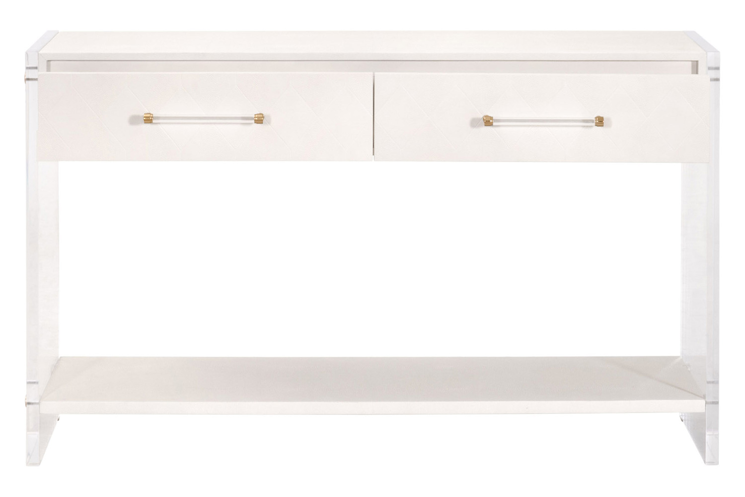 Essentials - Traditions Sonia Shagreen Console Table in Pearl Shagreen