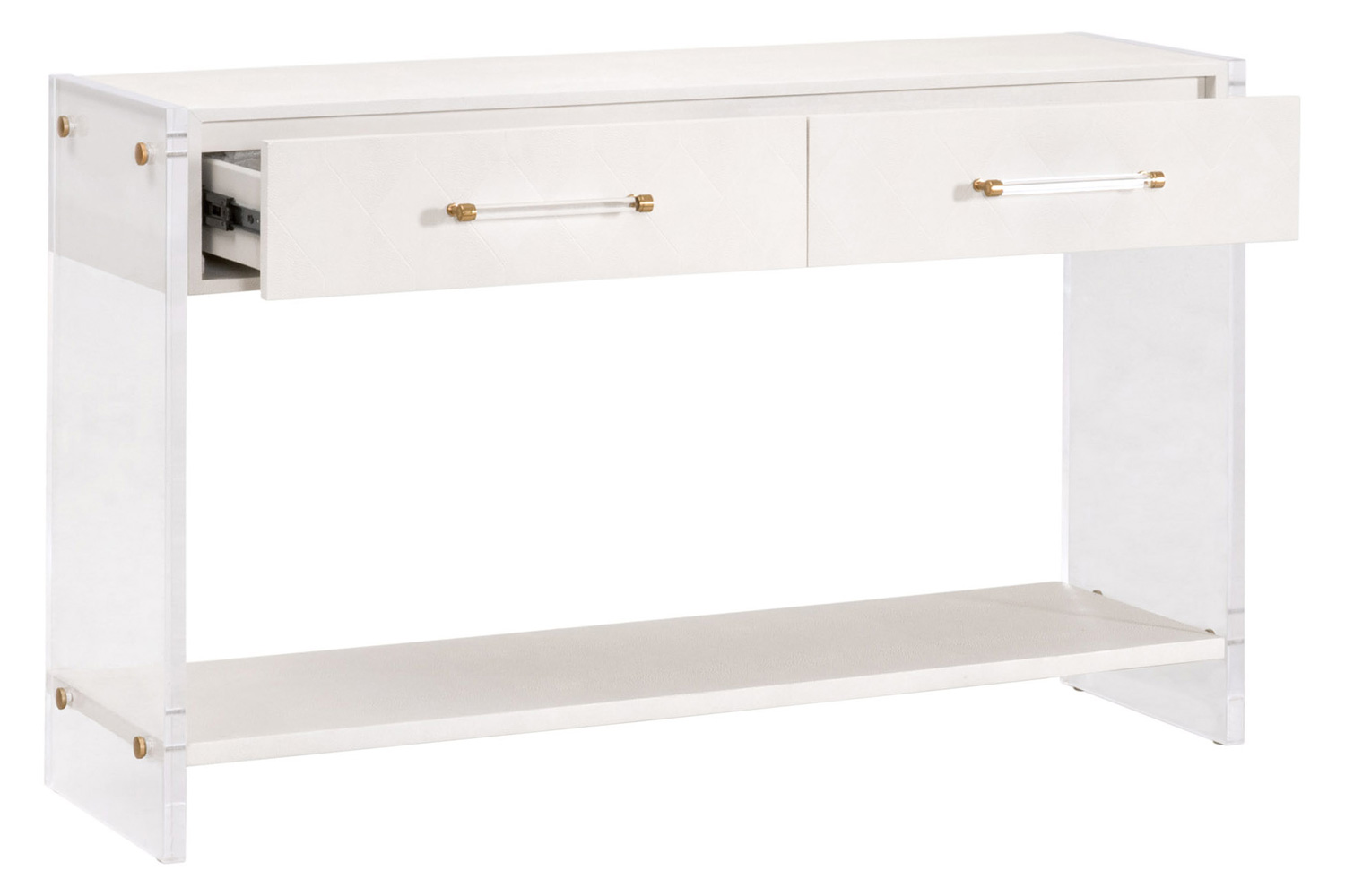 Essentials - Traditions Sonia Shagreen Console Table in Pearl Shagreen