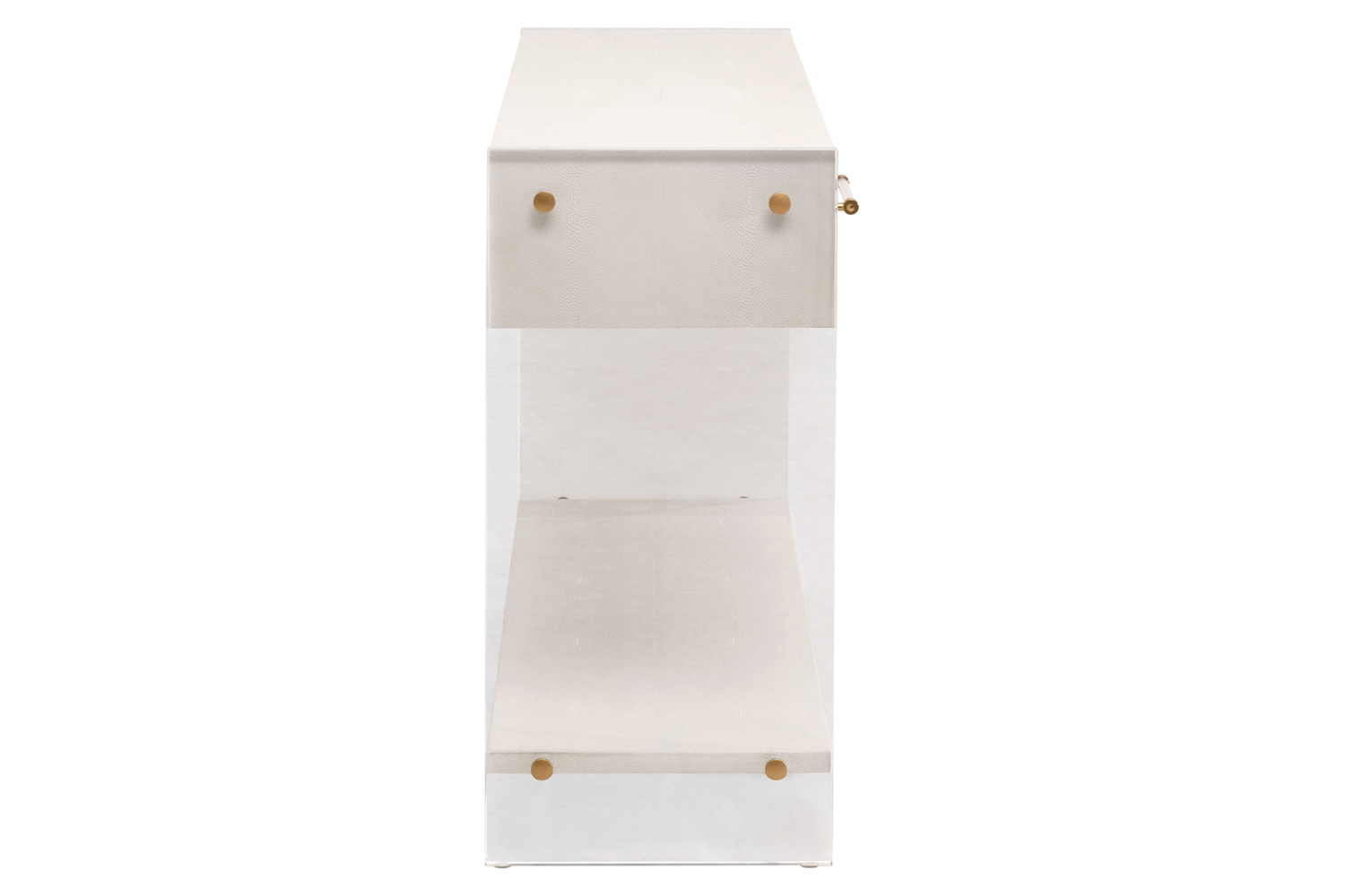 Essentials - Traditions Sonia Shagreen Console Table in Pearl Shagreen