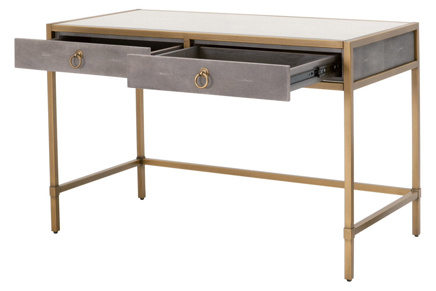 Essentials Traditions Strand Shagreen Desk - Gray