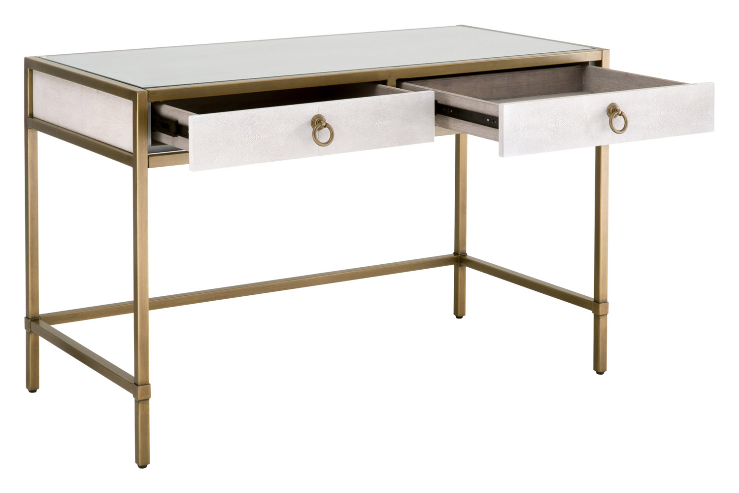 Essentials Traditions Strand Shagreen Desk - Pearl Shagreen