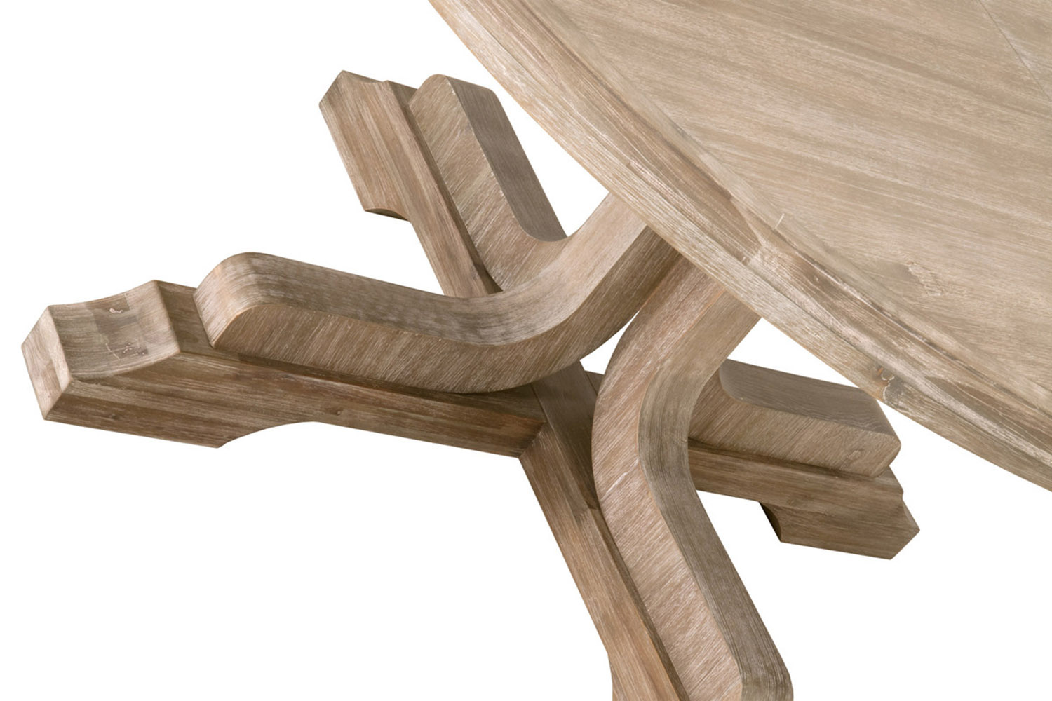Essentials - Traditions Torrey 60" Round Extension Dining Table in Natural Gray