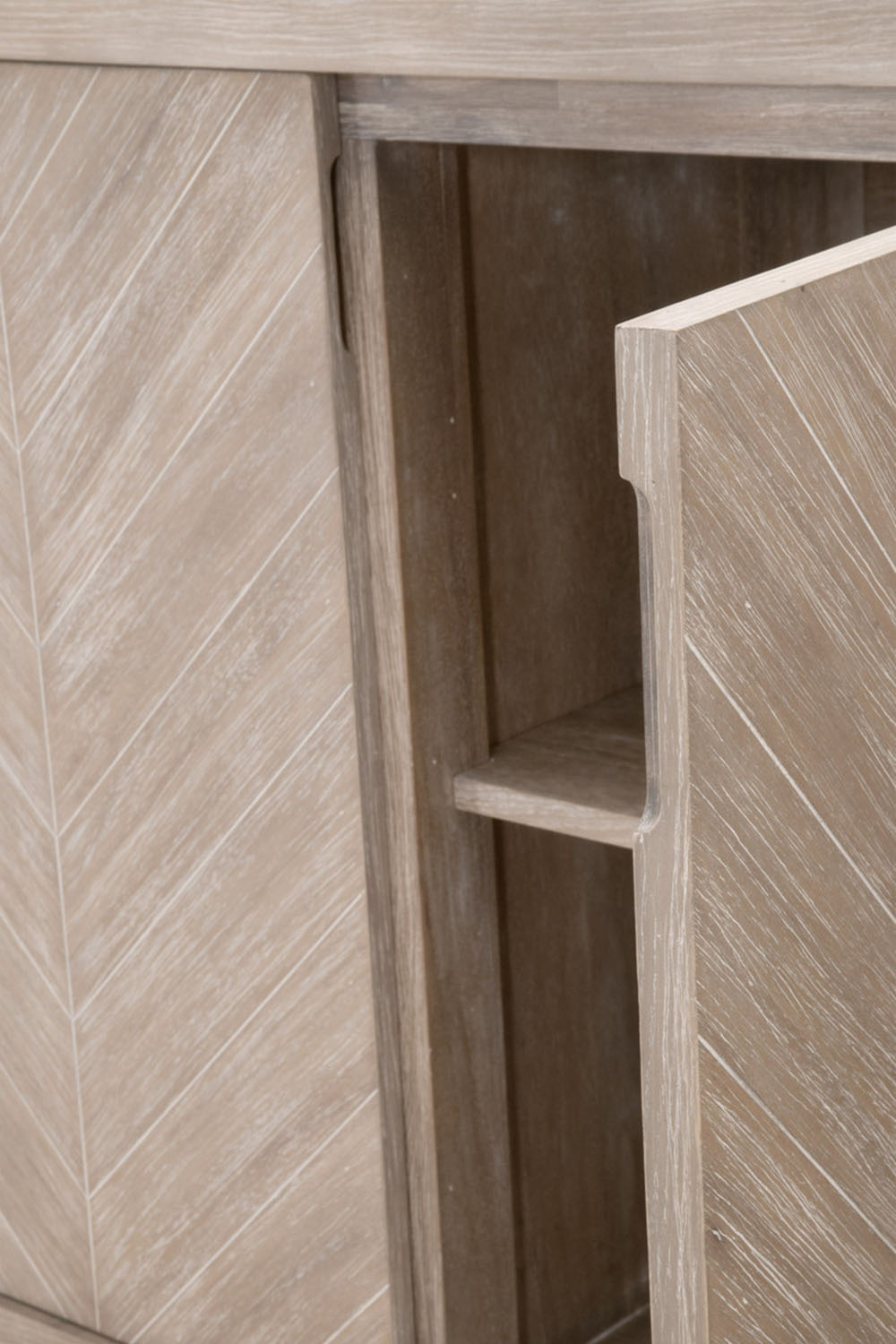 Essentials - Traditions Adler Media Sideboard in Natural Gray