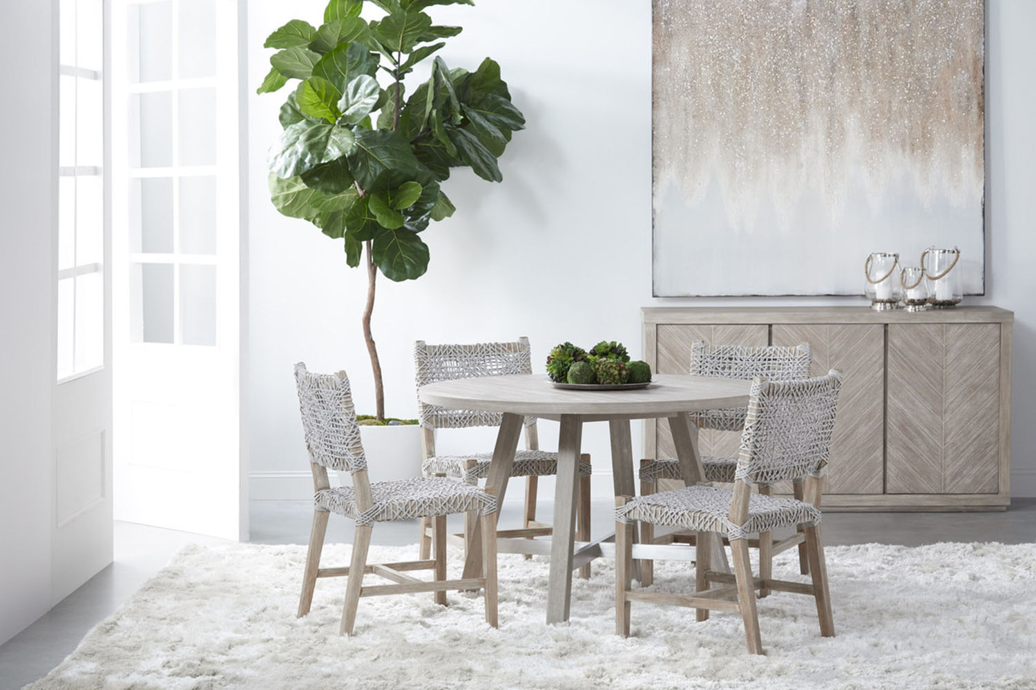 Essentials - Traditions Adler Media Sideboard in Natural Gray