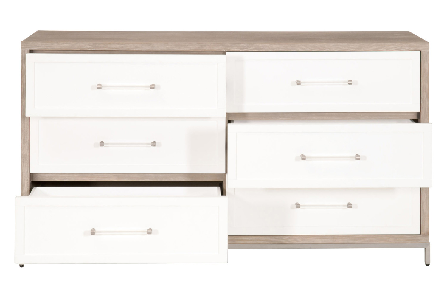 Essentials - Traditions Wrenn 6-Drawer Double Dresser in Natural Gray