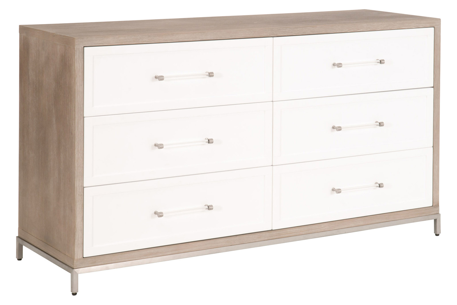 Essentials - Traditions Wrenn 6-Drawer Double Dresser in Natural Gray