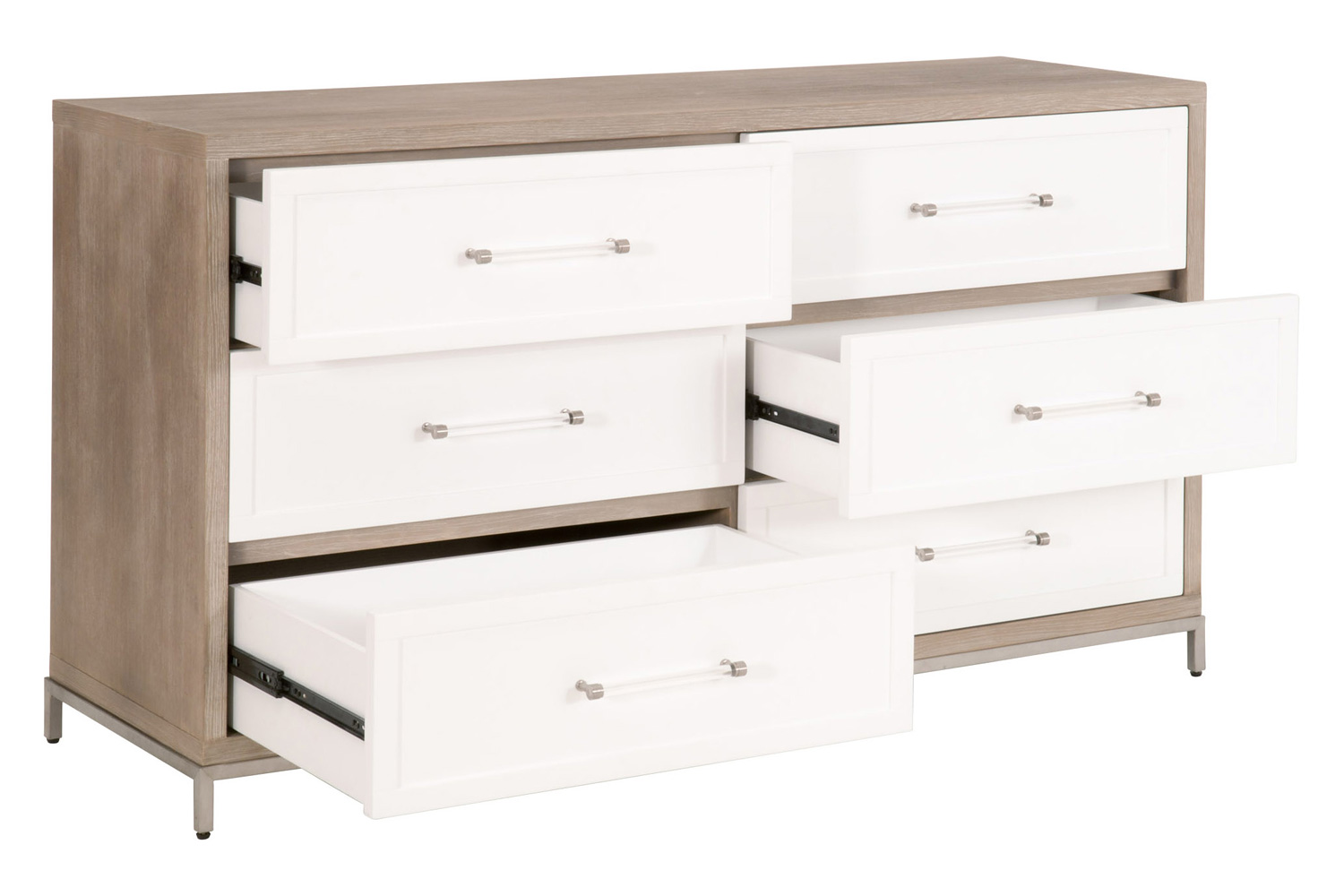 Essentials - Traditions Wrenn 6-Drawer Double Dresser in Natural Gray