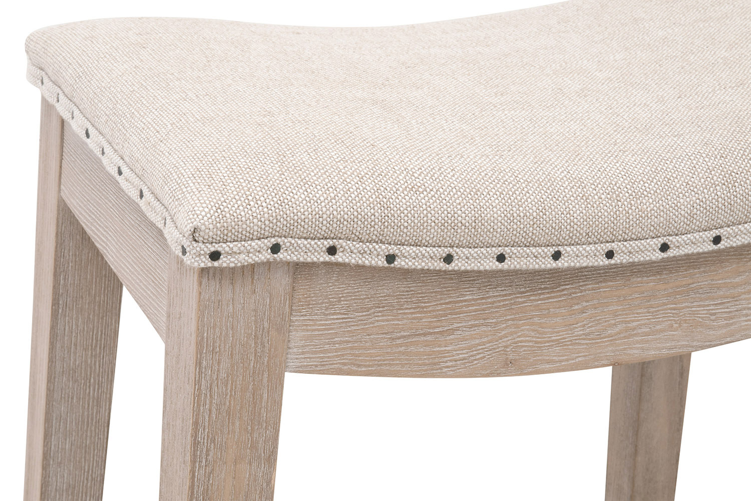 Essentials Harper Counter Stool - Bisque French Linen Natural Gray