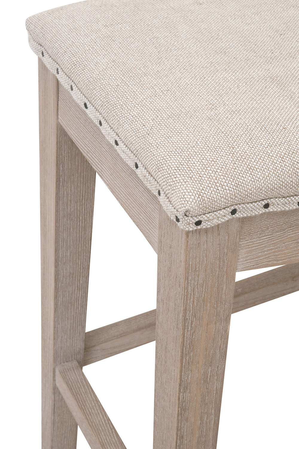 Essentials Harper Counter Stool - Bisque French Linen Natural Gray
